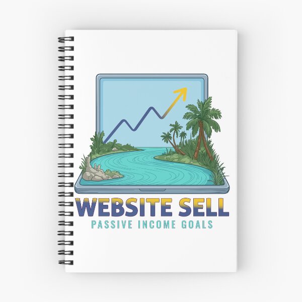 Item preview, Website Sell Passive Income Goals Laptop Tropical Oasis Sticker designed and sold by PixelWaveBD.