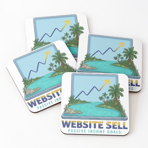 Item preview, Website Sell Passive Income Goals Laptop Tropical Oasis Sticker designed and sold by PixelWaveBD.