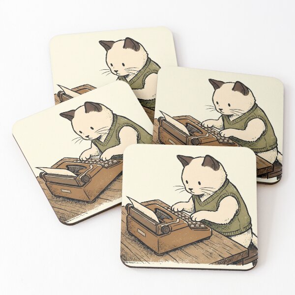 Item preview, Retro Cat Typing On Vintage Typewriter designed and sold by Imaginationbeyond.