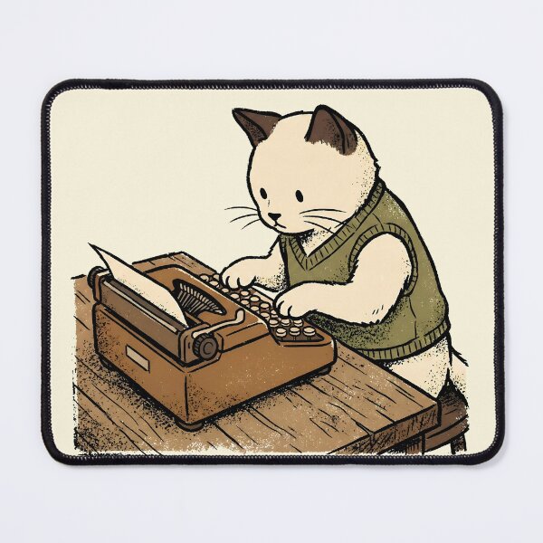 Item preview, Retro Cat Typing On Vintage Typewriter designed and sold by Imaginationbeyond.