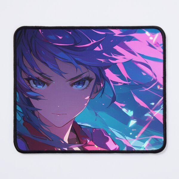 Item preview, Hitagi Senjougahara Bakemonogatari Cool Tones Serious Gaze Shard Glow designed and sold by Tokyonomad.