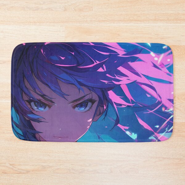 Item preview, Hitagi Senjougahara Bakemonogatari Cool Tones Serious Gaze Shard Glow designed and sold by Tokyonomad.