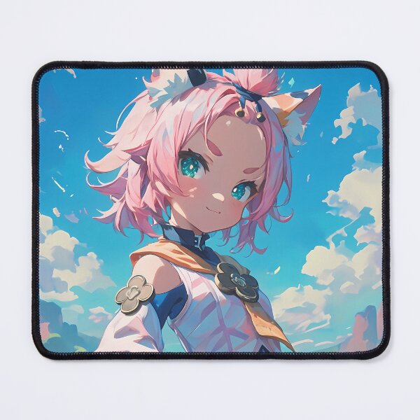 Item preview, Diona Genshin Impact Cute Catgirl Pink Hair Meadow designed and sold by Tokyonomad.