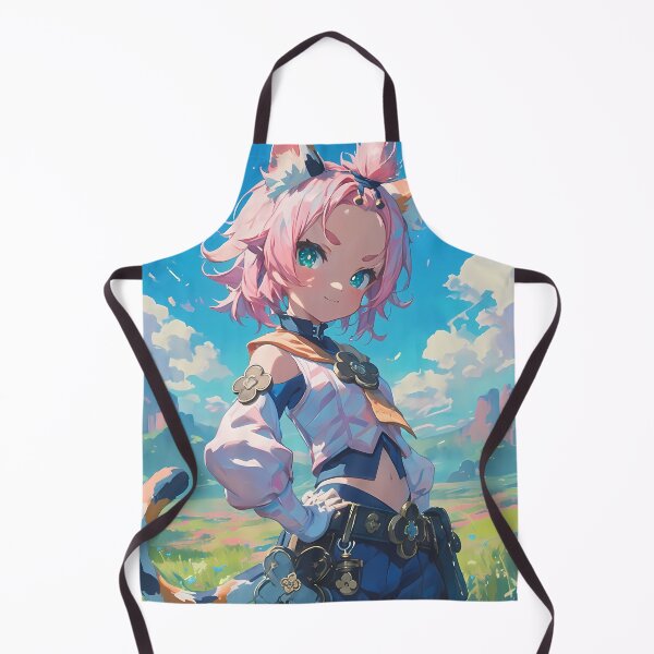 Item preview, Diona Genshin Impact Cute Catgirl Pink Hair Meadow designed and sold by Tokyonomad.