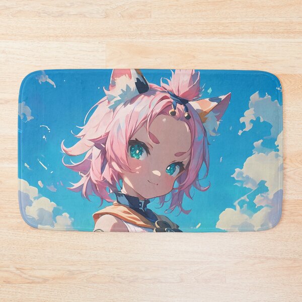 Item preview, Diona Genshin Impact Cute Catgirl Pink Hair Meadow designed and sold by Tokyonomad.