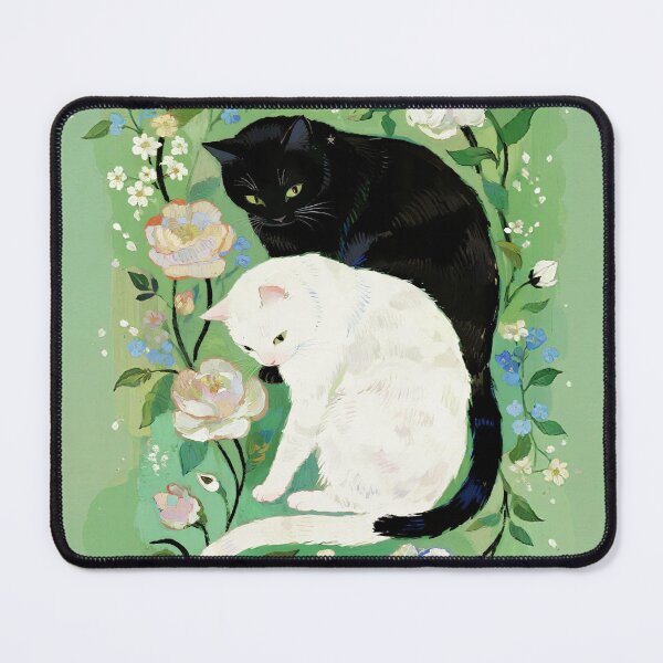Item preview, Black cat and white cat designed and sold by xianxiu-ling.