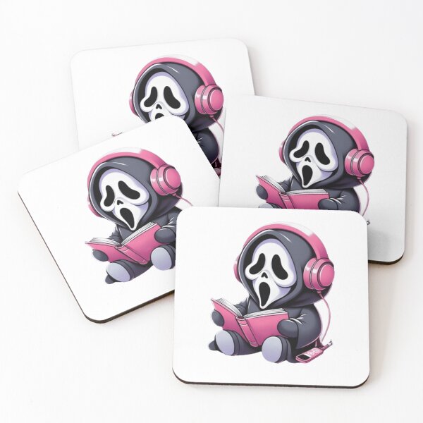 Item preview, Cute Ghost Reader with Headphones | Kawaii Horror Aesthetic | Adorable Spooky Cartoon Design designed and sold by Aedition.
