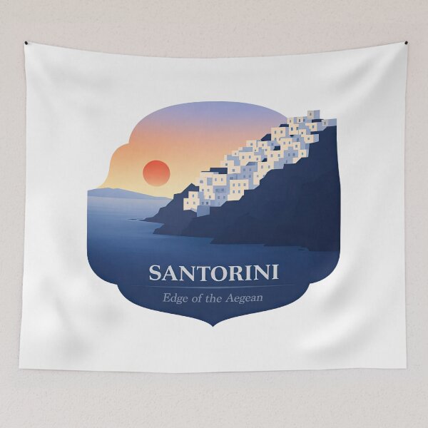 Item preview, Santorini Sun Over White Stone designed and sold by EdvvinStudios.