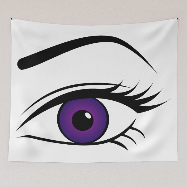 Item preview, Violet Left Eye Purple Anime Style Big Expressive Eye Art designed and sold by Lainey1978.
