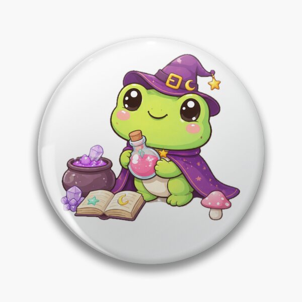 Item preview, Kawaii Witch Frog with Potion | Cute Magical Frog designed and sold by AidaAviles.