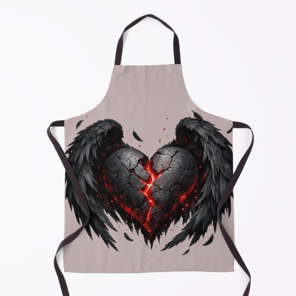 Item preview, Dark Gothic Broken Heart with Black Angel Wings – Glowing Red Cracked Stone Love, Emotional Aesthetic Sticker designed and sold by CutePearlStudio.