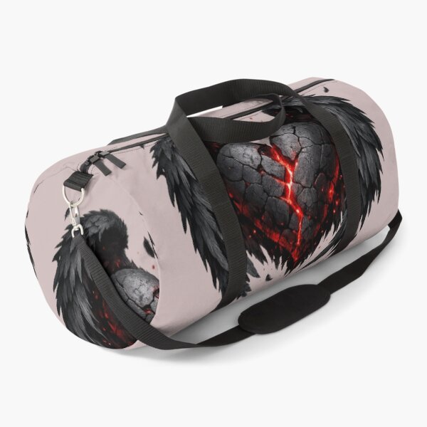 Item preview, Dark Gothic Broken Heart with Black Angel Wings – Glowing Red Cracked Stone Love, Emotional Aesthetic Sticker designed and sold by CutePearlStudio.