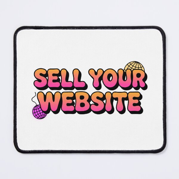 Item preview, Sell Your Website Pink Orange Gradient Retro Tech Sticker designed and sold by PixelWaveBD.