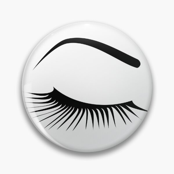 Item preview, Closed Eyelashes Right Eye Long Lashes Black Brow Art designed and sold by Lainey1978.