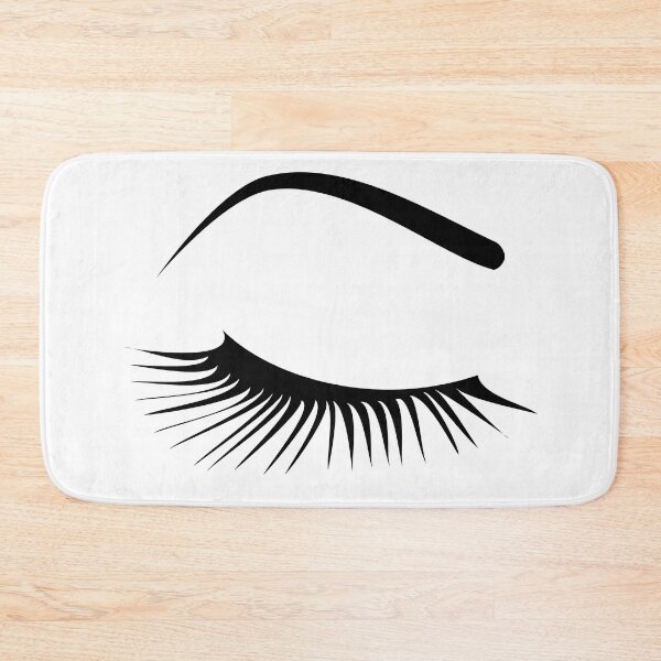 Item preview, Closed Eyelashes Right Eye Long Lashes Black Brow Art designed and sold by Lainey1978.