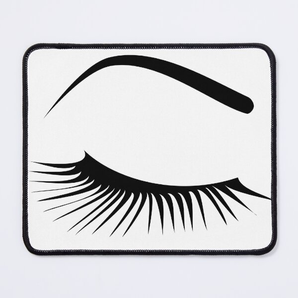Item preview, Closed Eyelashes Right Eye Long Lashes Black Brow Art designed and sold by Lainey1978.