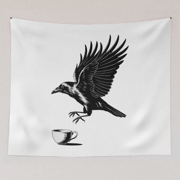 Item preview, Raven Bird Crow Tattoo designed and sold by papertaless.