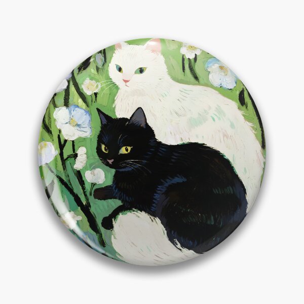 Item preview, Black cat and white cat designed and sold by xianxiu-ling.