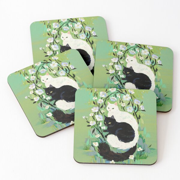 Item preview, Black cat and white cat designed and sold by xianxiu-ling.