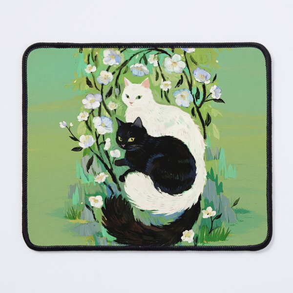 Item preview, Black cat and white cat designed and sold by xianxiu-ling.