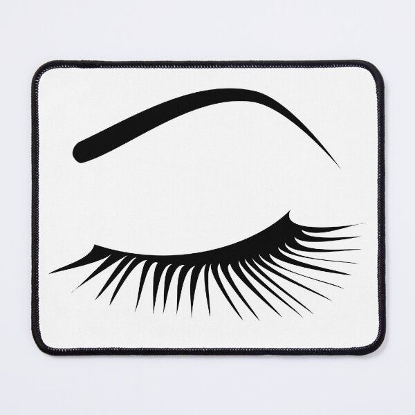 Item preview, Closed Eyelashes Left Eye Long Lashes Black Brow Art designed and sold by Lainey1978.
