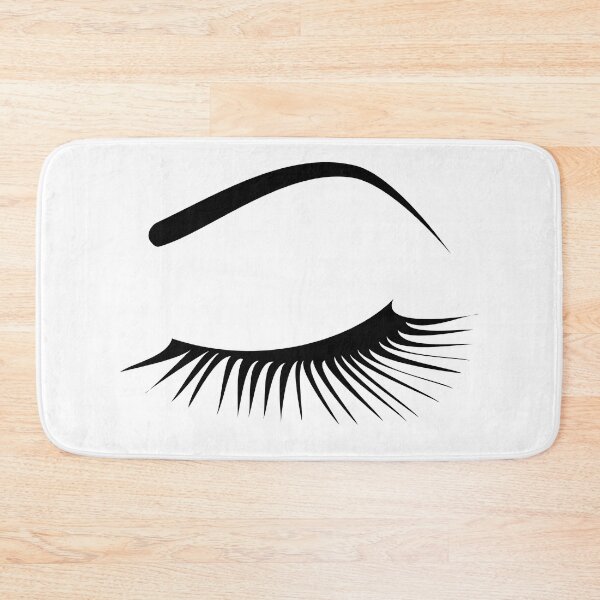 Item preview, Closed Eyelashes Left Eye Long Lashes Black Brow Art designed and sold by Lainey1978.