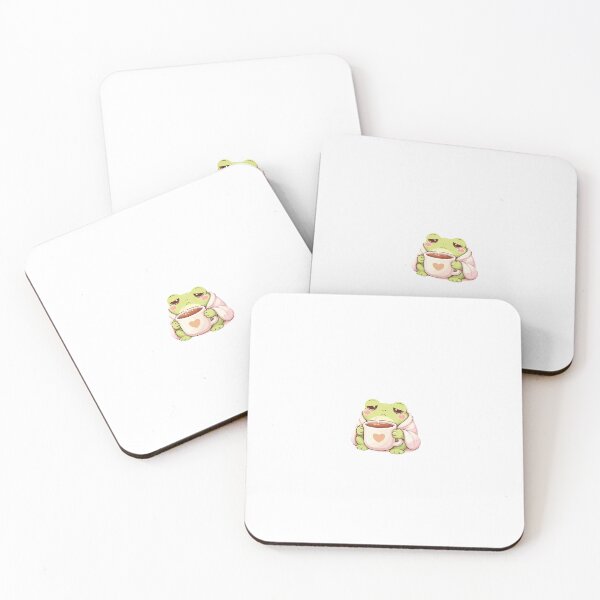 Item preview, Kawaii Frog with Coffee “Coffee First” | Cute Sleepy Frog designed and sold by AidaAviles.