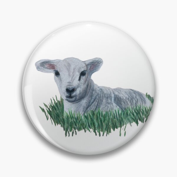 Item preview, Little Lamb Colored Pencil Drawing designed and sold by Heather Barker.