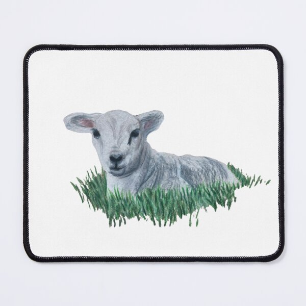 Item preview, Little Lamb Colored Pencil Drawing designed and sold by Heather Barker.