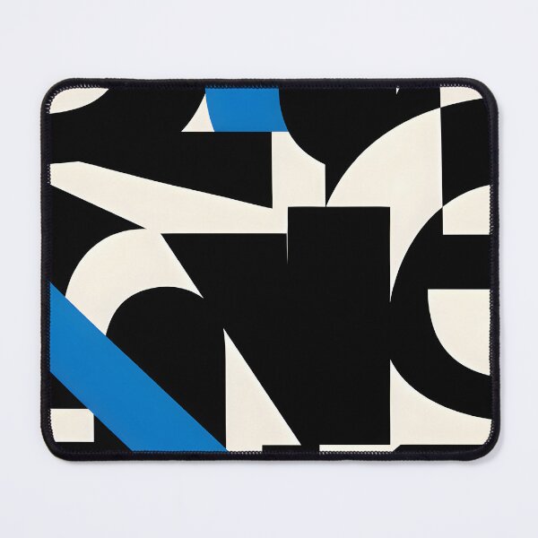 Item preview, Modern Abstract Geometric Art Poster with Blue Accent designed and sold by FestivityFinds.