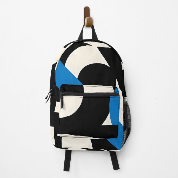 Item preview, Modern Abstract Geometric Art Poster with Blue Accent designed and sold by FestivityFinds.