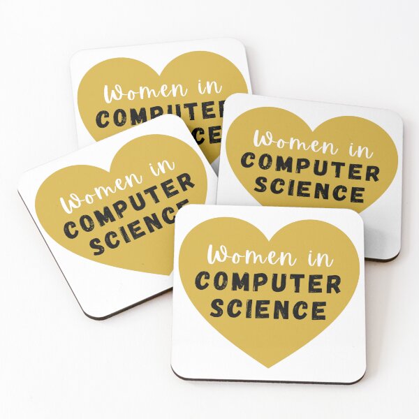 Item preview, Women in Computer Science Heart - Gold designed and sold by MajorsMerch.