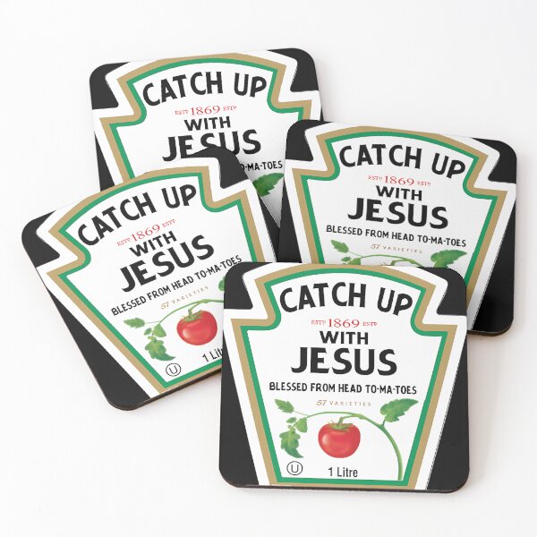 Item preview, Funny Catch Up With Jesus Ketchup Christian Joke designed and sold by Koolzilla.