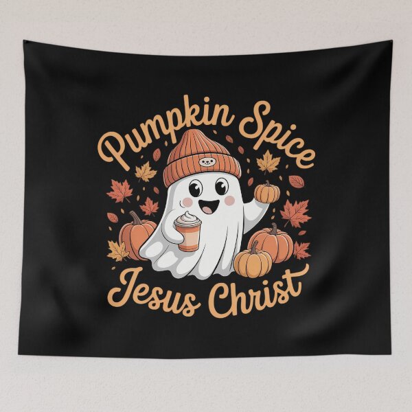Item preview, Pumpkin Spice Jesus Christ Ghost Fall Autumn Jesus Christian designed and sold by Formatage.