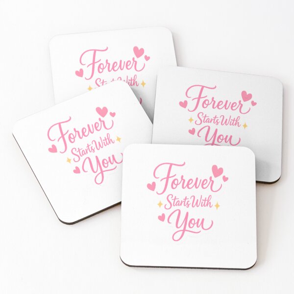 Item preview, Forever Starts With You Romantic Sticker | Cute Love Quote Aesthetic Couple Design designed and sold by Lovestickerco.