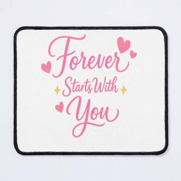 Item preview, Forever Starts With You Romantic Sticker | Cute Love Quote Aesthetic Couple Design designed and sold by Lovestickerco.