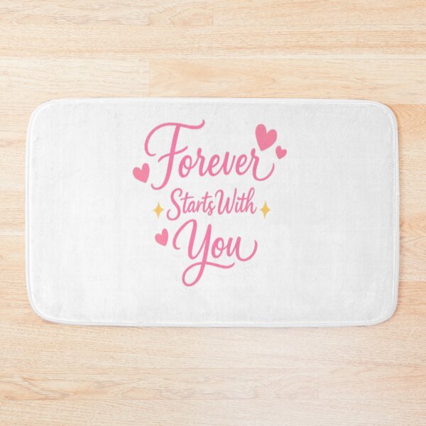 Item preview, Forever Starts With You Romantic Sticker | Cute Love Quote Aesthetic Couple Design designed and sold by Lovestickerco.