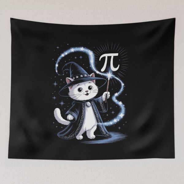Item preview, Pi Day Math Symbol Teacher Student Cat Wizard designed and sold by Formatage.