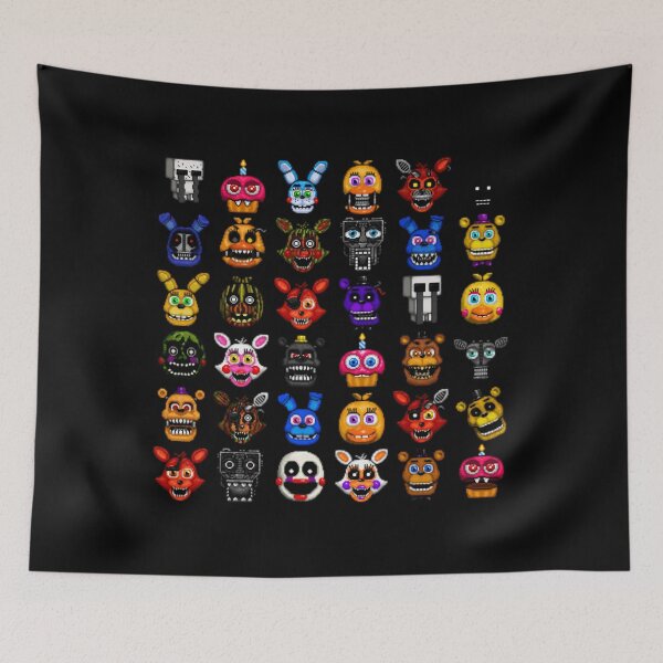 Item preview, FNAF pixel art collage T-Shirt designed and sold by tinessdeksy2.