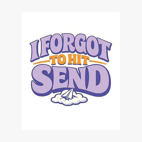 Item preview, I Forgot To Hit Send | Relatable ADHD Quote – Funny Office Gift for Remote Workers – Retro Purple Graphic designed and sold by avinigav.