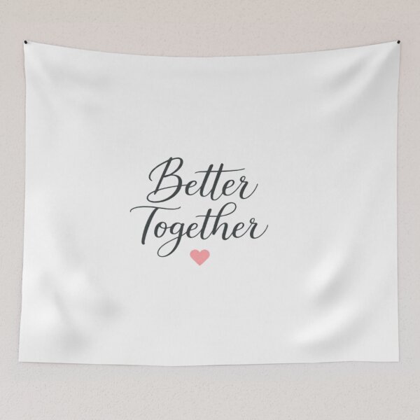 Item preview, Better Together Minimal Romantic Sticker | Simple Love Quote Couple Design designed and sold by Lovestickerco.
