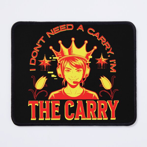 Item preview, Queen Of The Carry Boss Gamer Girl & Competitive Gaming Design designed and sold by Abaseen.