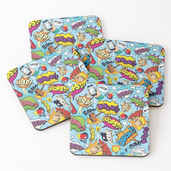 Item preview, Retro Comic Book Action Pattern designed and sold by BrownHorse90s.