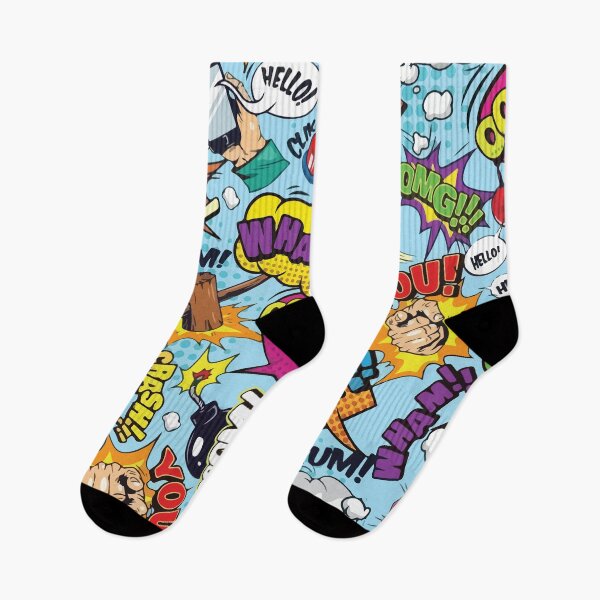 Item preview, Retro Comic Book Action Pattern designed and sold by BrownHorse90s.