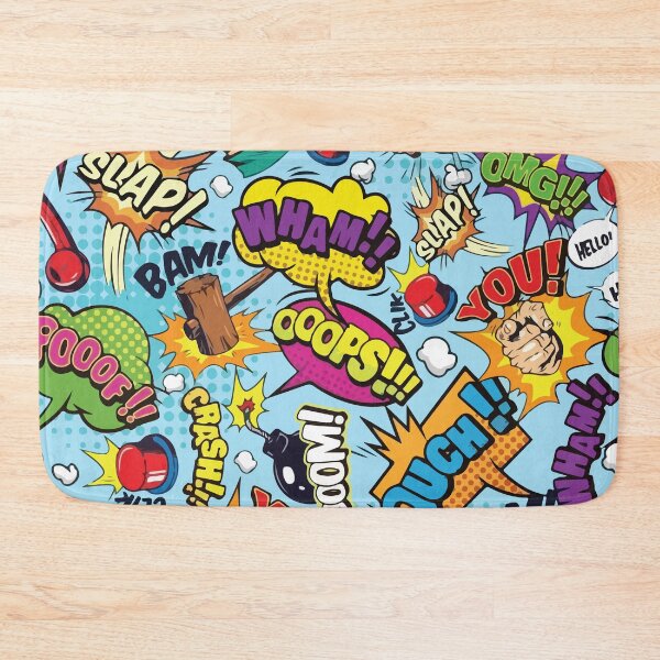 Item preview, Retro Comic Book Action Pattern designed and sold by BrownHorse90s.