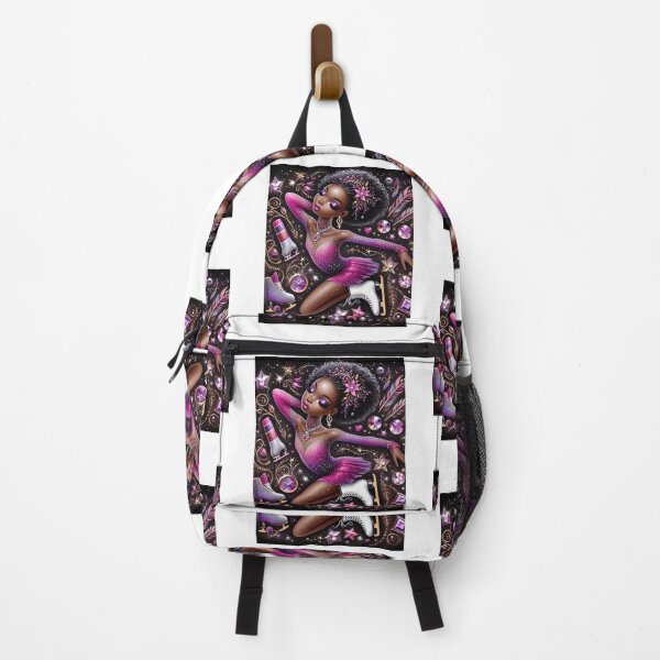 Item preview, Cutesy Black Figure skater Purple designed and sold by Lucienne Reimagined.