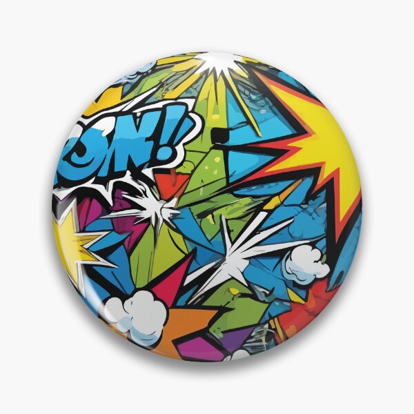 Item preview, Retro Comic Book Action Pattern designed and sold by BrownHorse90s.