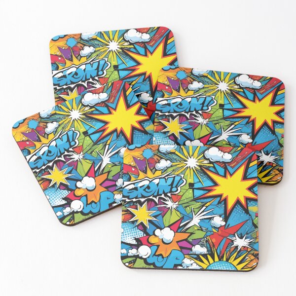Item preview, Retro Comic Book Action Pattern designed and sold by BrownHorse90s.