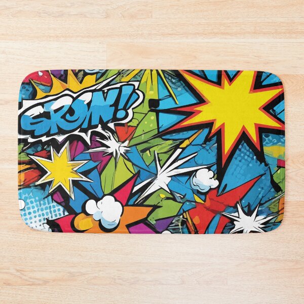 Item preview, Retro Comic Book Action Pattern designed and sold by BrownHorse90s.