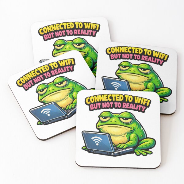Item preview, Disconnected Frog Surreal Laptop Meme designed and sold by Anantha's Studio.